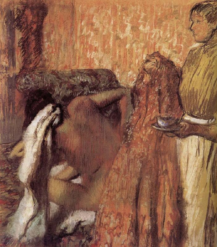 Edgar Degas breakfast after the bath